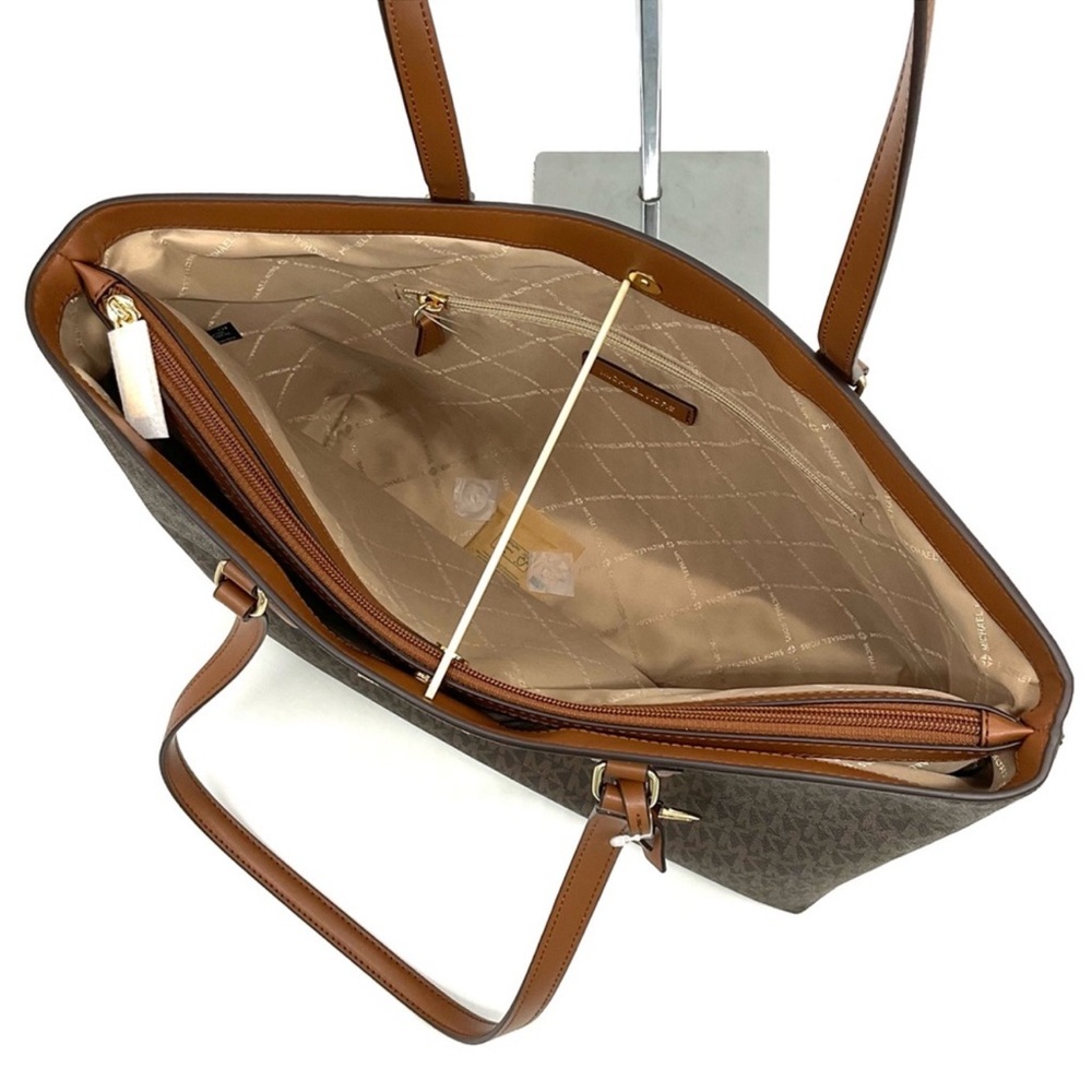Michael Kors Large EW Crossbody Bag & Large Trifold Wallet Brown/Gold - Picture 10 of 13